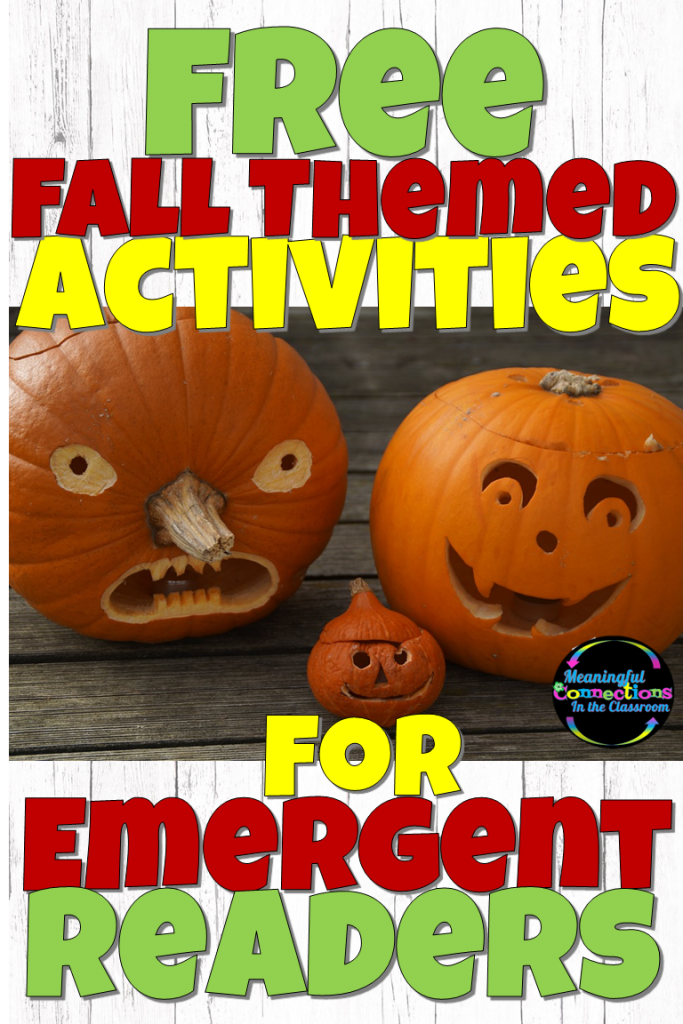 Check out these free fall themed freebies for emergent readers. These activities will help with letter and sound recognition, decoding, phonemic awareness, and orthographic mapping. 